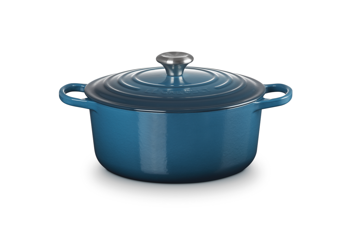 Le Creuset Signature 26cm Cast Iron Round Casserole - Deep Teal | 21177266422430