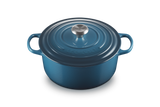 Le Creuset Signature 26cm Cast Iron Round Casserole - Deep Teal | 21177266422430