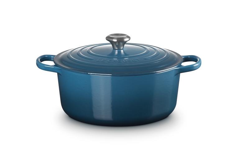 Le Creuset Signature 28cm Cast Iron Round Casserole - Deep Teal | 21177286422430