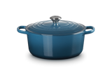 Le Creuset Signature 28cm Cast Iron Round Casserole - Deep Teal | 21177286422430