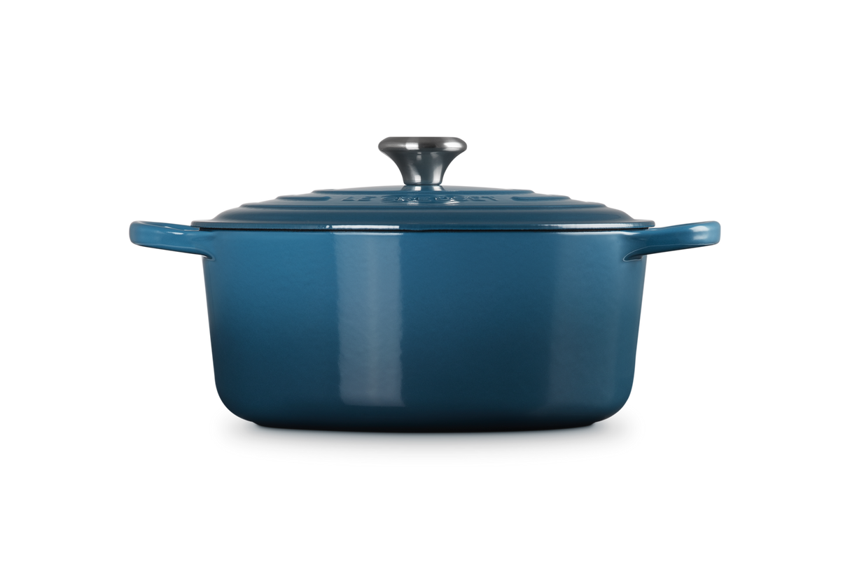 Le Creuset Signature 28cm Cast Iron Round Casserole - Deep Teal | 21177286422430