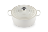 Le Creuset Signature 28cm Cast Iron Round Casserole - Meringue | 21177287164430