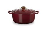 Le Creuset Signature 26cm Cast Iron Round Casserole - Garnet | 21177269494441