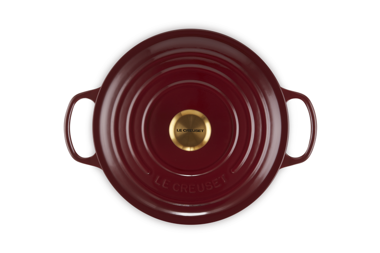 Le Creuset Signature 26cm Cast Iron Round Casserole - Garnet | 21177269494441