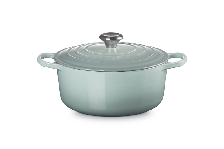 Le Creuset Signature 26cm Cast Iron Round Casserole - Sea Salt | 21177267174430