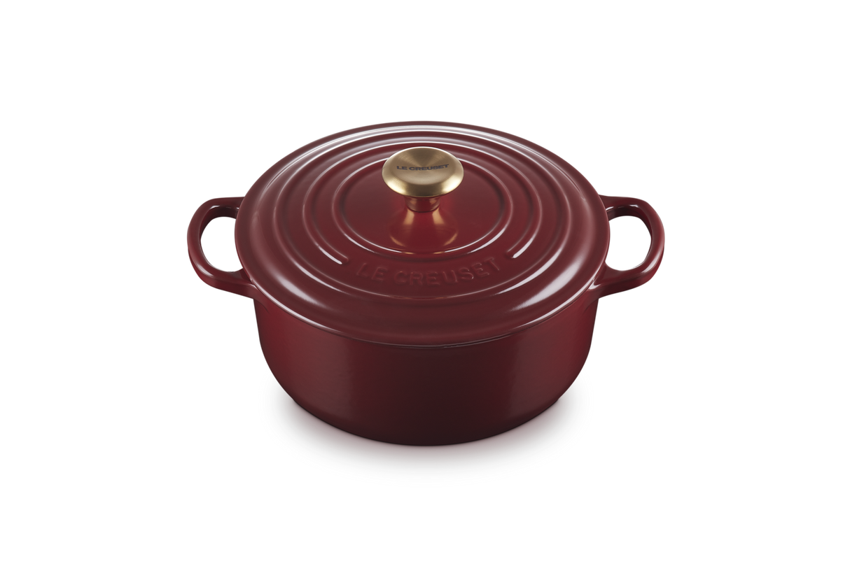 Le Creuset Signature 20cm Cast Iron Round Casserole - Garnet | 21177209494441