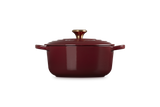 Le Creuset Signature 20cm Cast Iron Round Casserole - Garnet | 21177209494441