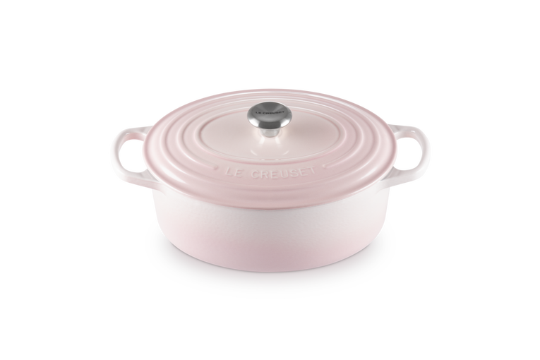 Le Creuset Signature 29cm Cast Iron Oval Casserole - Shell Pink | 21178297774430
