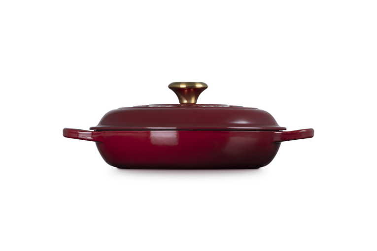 Le Creuset Signature 26cm Cast Iron Shallow Casserole - Garnet | 21180269494441