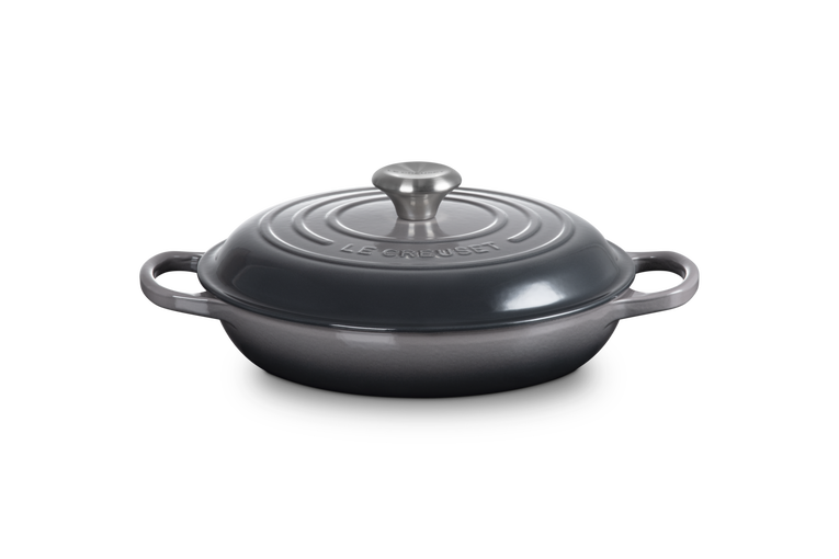 Le Creuset Signature 26cm Cast Iron Shallow Casserole - Flint | 21180264442430