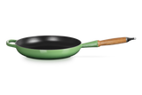 Le Creuset 28cm Cast Iron Frying Pan with Wooden Handle - Bamboo Green | 20258284080422