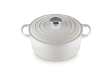 Le Creuset Signature 24cm Cast Iron Round Casserole - Meringue | 21177247164430