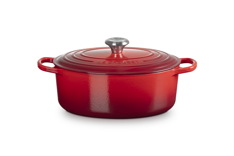 Le Creuset Signature 29cm Cast Iron Oval Casserole - Cerise | 21178290602430
