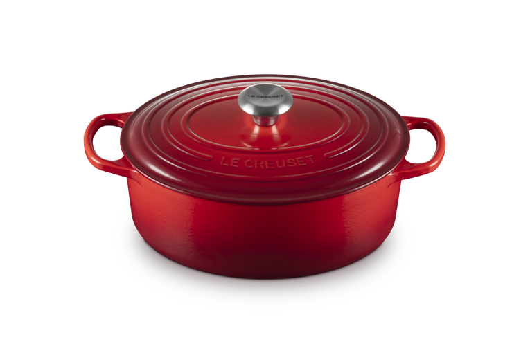 Le Creuset Signature 29cm Cast Iron Oval Casserole - Cerise | 21178290602430
