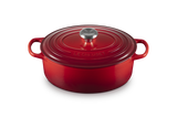 Le Creuset Signature 29cm Cast Iron Oval Casserole - Cerise | 21178290602430