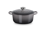 Le Creuset Signature 24cm Cast Iron Round Casserole - Flint | 21177244442430