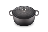 Le Creuset Signature 24cm Cast Iron Round Casserole - Flint | 21177244442430