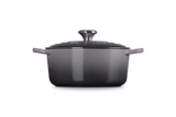 Le Creuset Signature 24cm Cast Iron Round Casserole - Flint | 21177244442430