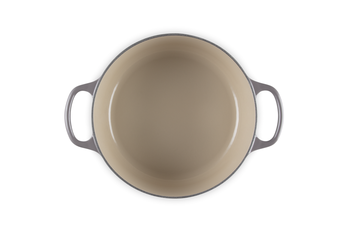 Le Creuset Signature 24cm Cast Iron Round Casserole - Flint | 21177244442430