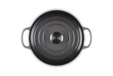 Le Creuset Signature 24cm Cast Iron Round Casserole - Flint | 21177244442430