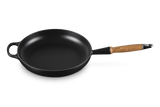 Le Creuset 28cm Cast Iron Frying Pan with Wooden Handle - Satin Black | 20258280000422