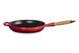 Le Creuset 28cm Cast Iron Frying Pan with Wooden Handle - Cerise | 20258280600422