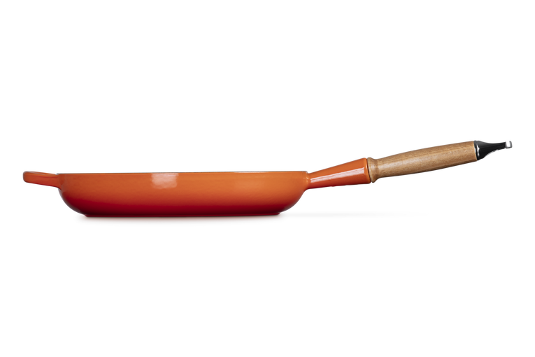 Le Creuset 28cm Cast Iron Frying Pan with Wooden Handle - Volcanic | 20258280900422