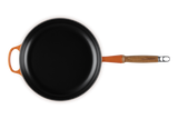 Le Creuset 28cm Cast Iron Frying Pan with Wooden Handle - Volcanic | 20258280900422