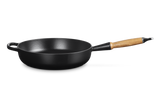 Le Creuset 28cm Cast Iron Sauté Pan with Wooden Handle - Satin Black | 20259280000422
