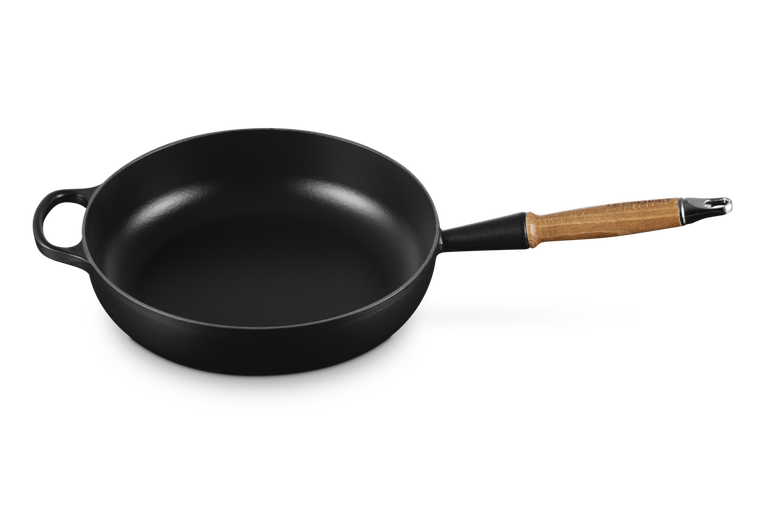 Le Creuset 28cm Cast Iron Sauté Pan with Wooden Handle - Satin Black | 20259280000422