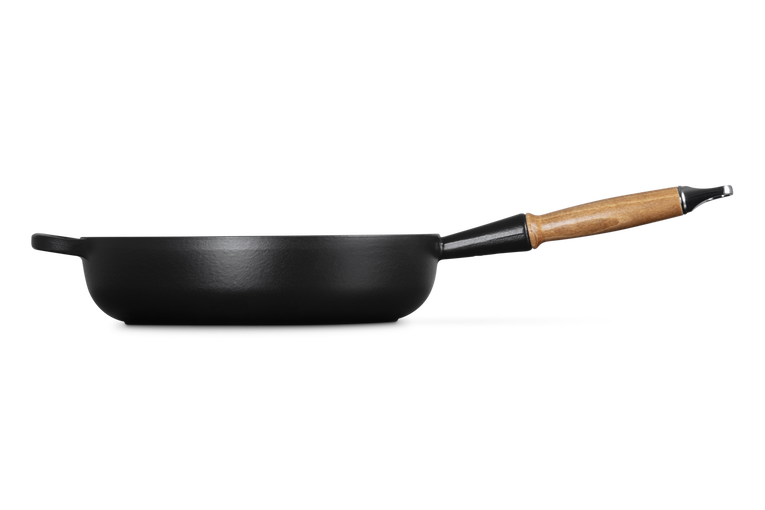 Le Creuset 28cm Cast Iron Sauté Pan with Wooden Handle - Satin Black | 20259280000422