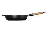 Le Creuset 28cm Cast Iron Sauté Pan with Wooden Handle - Satin Black | 20259280000422