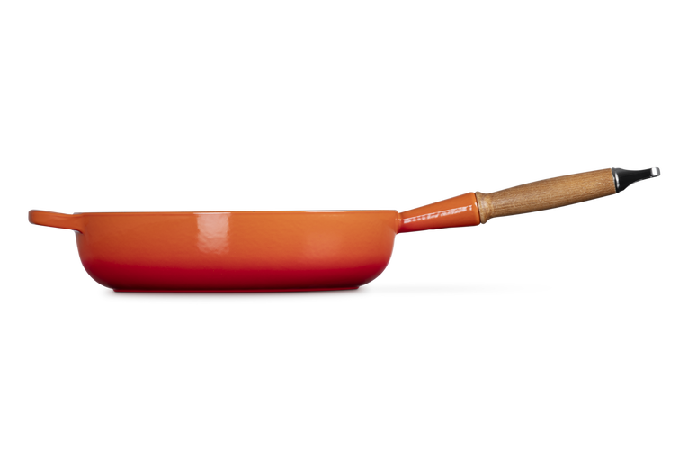 Le Creuset 28cm Cast Iron Sauté Pan with Wooden Handle - Volcanic | 20259280900422