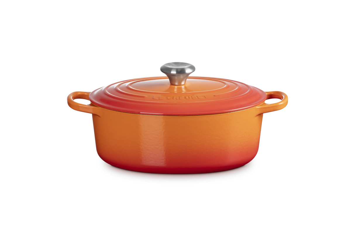 Le Creuset Signature 27cm Cast Iron Oval Casserole - Volcanic | 21178270902430