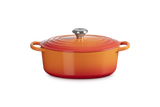 Le Creuset Signature 27cm Cast Iron Oval Casserole - Volcanic | 21178270902430