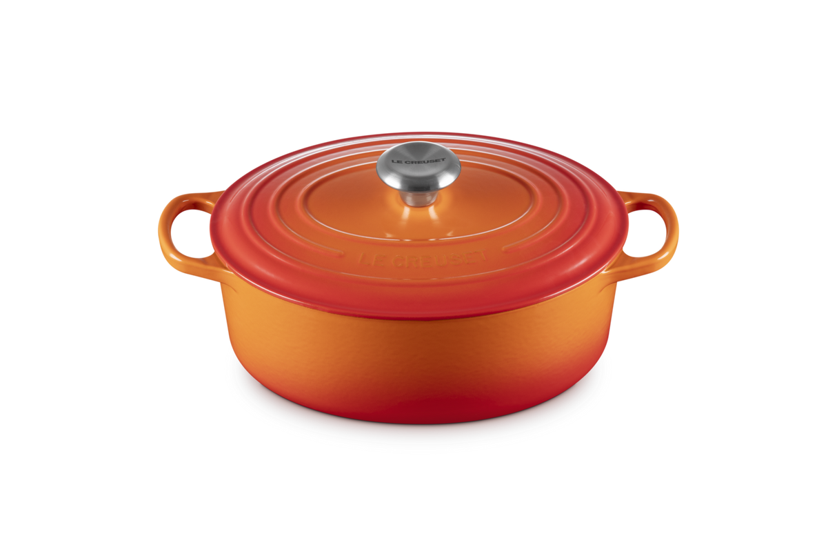 Le Creuset Signature 27cm Cast Iron Oval Casserole - Volcanic | 21178270902430