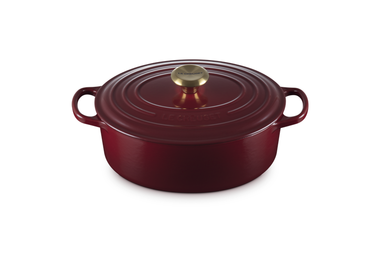 Le Creuset Signature 27cm Cast Iron Oval Casserole - Garnet | 21178279494441