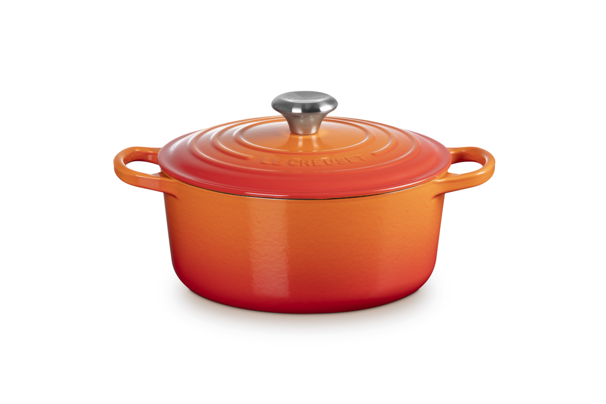 Le Creuset Signature 24cm Cast Iron Round Casserole - Volcanic | 21177240902430