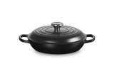 Le Creuset Signature 26cm Cast Iron Shallow Casserole - Satin Black | 21180260002430