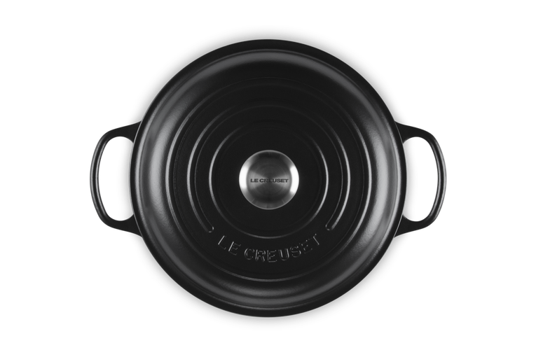 Le Creuset Signature 26cm Cast Iron Shallow Casserole - Satin Black | 21180260002430