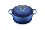 Le Creuset Signature 24cm Cast Iron Round Casserole - Azure | 21177242202430