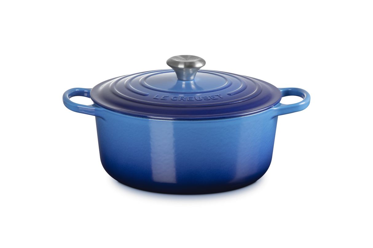 Le Creuset Signature 26cm Cast Iron Round Casserole - Azure | 21177262202430