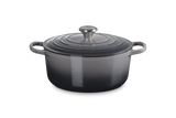Le Creuset Signature 20cm Cast Iron Round Casserole - Flint | 21177204442430