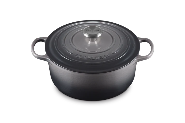 Le Creuset Signature 20cm Cast Iron Round Casserole - Flint | 21177204442430