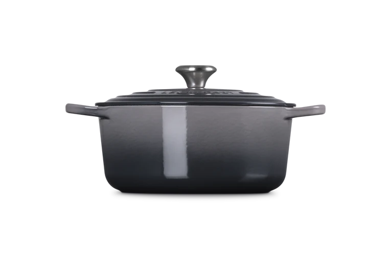 Le Creuset Signature 20cm Cast Iron Round Casserole - Flint | 21177204442430