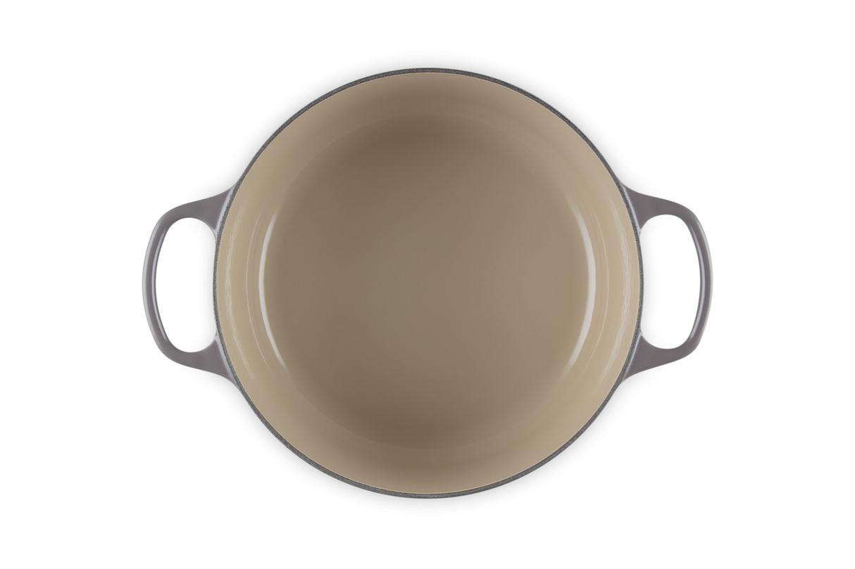 Le Creuset Signature 26cm Cast Iron Round Casserole - Flint | 21177264442430