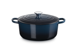 Le Creuset Signature 28cm Cast Iron Round Casserole - Nuit | 21177281294475