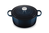 Le Creuset Signature 28cm Cast Iron Round Casserole - Nuit | 21177281294475