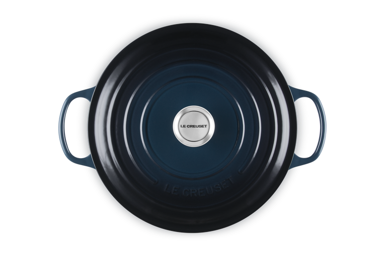 Le Creuset Signature 28cm Cast Iron Round Casserole - Nuit | 21177281294475