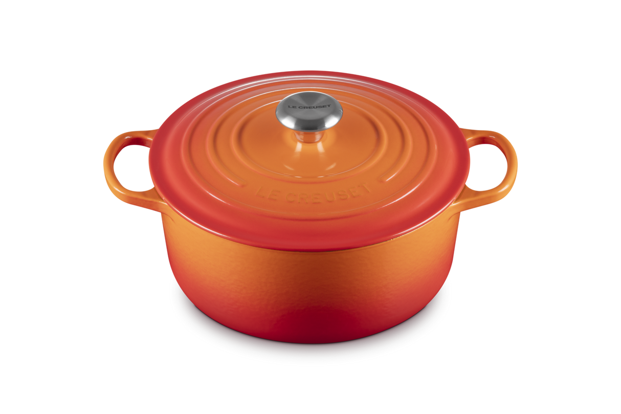 Le Creuset Signature 26cm Cast Iron Round Casserole - Volcanic | 21177260902430